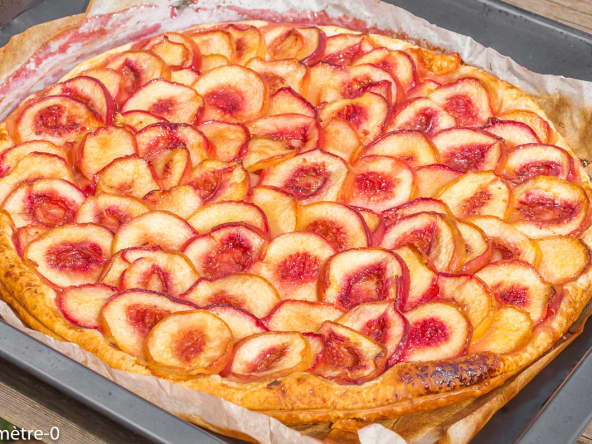 Tarte fine aux pêches