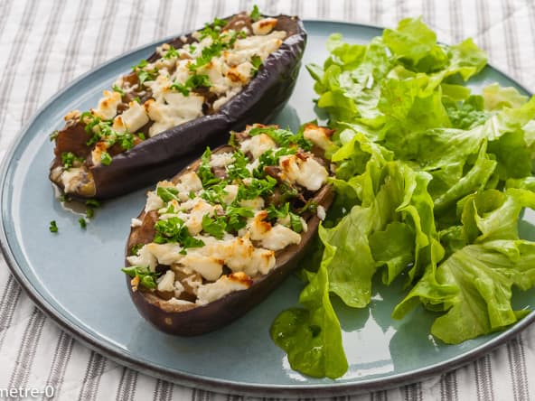 Aubergines farcies aux poires