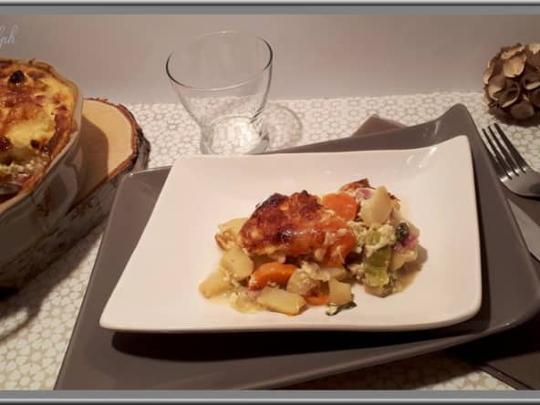Gratin de légumes d’hiver au jambon