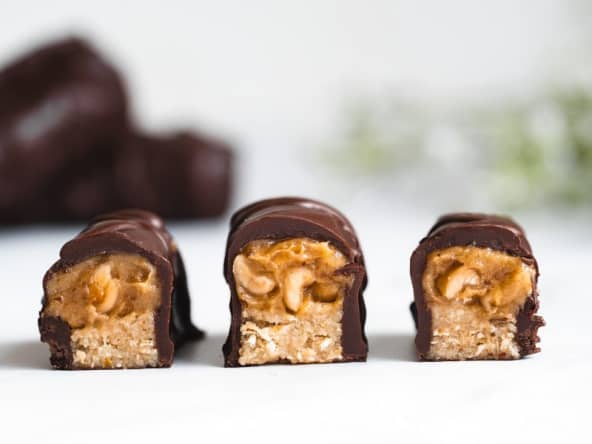Snickers maison vegan et sans gluten
