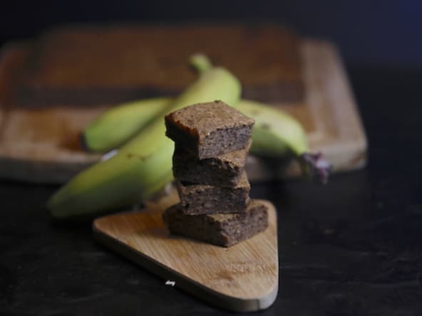 Carrés banane chocolat au tahini