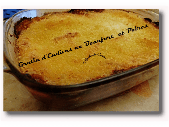 Parmentier d'endives et beaufort aux poires