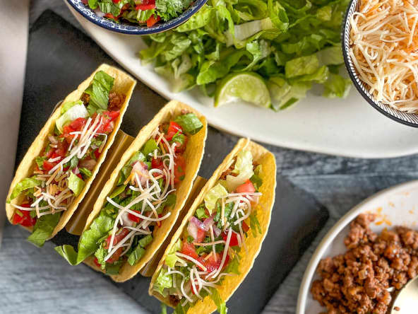 Tacos croustillants tex-mex au boeuf haché