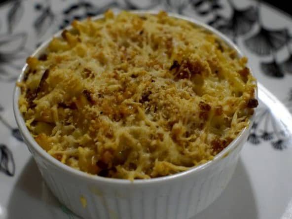 Gratin de macaroni jambon fromage