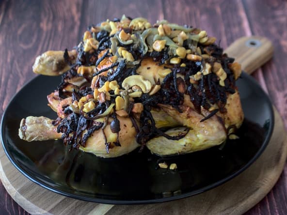 Poulet rôti en croûte d'épices