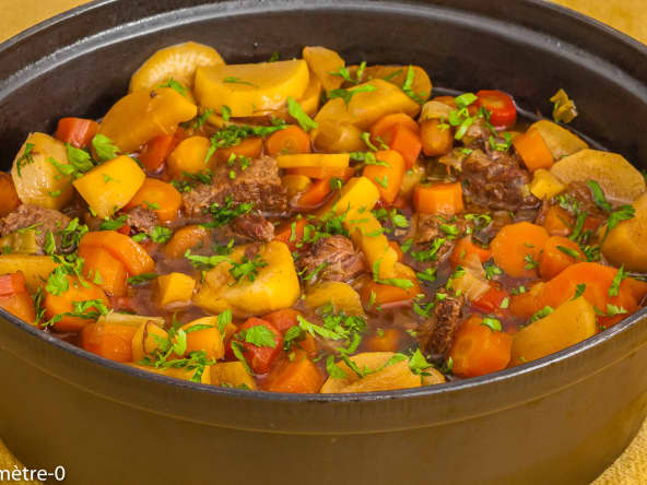 Bœuf carottes, navets à la bière