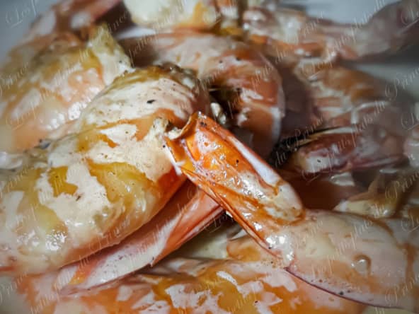 Gambas ou crevettes flambées au whisky