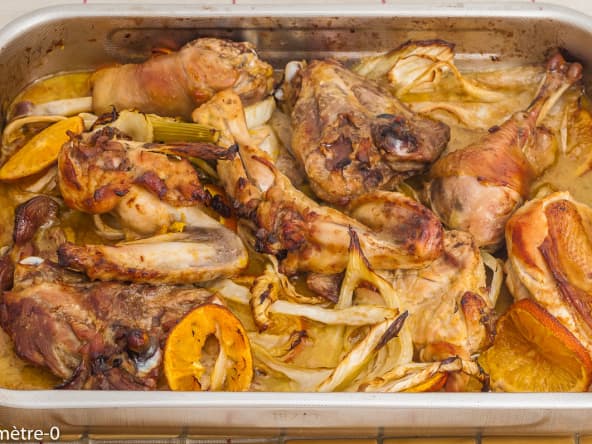 Poulet rôti à l’orange et au fenouil
