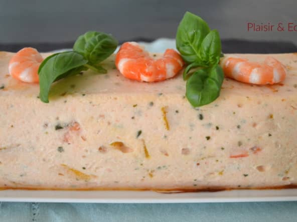 Terrine de saumon aux crevettes et à la mangue