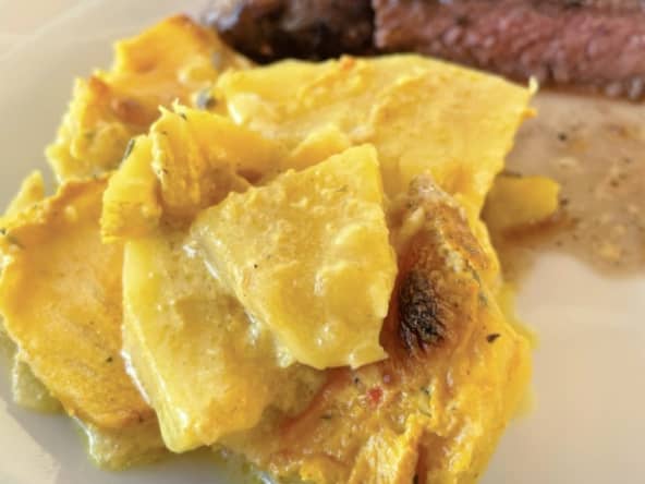 Le gratin de fruit à pain