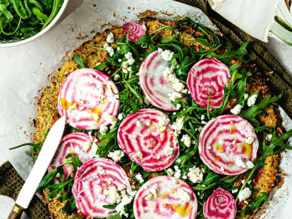 Pizza à base de chou-fleur