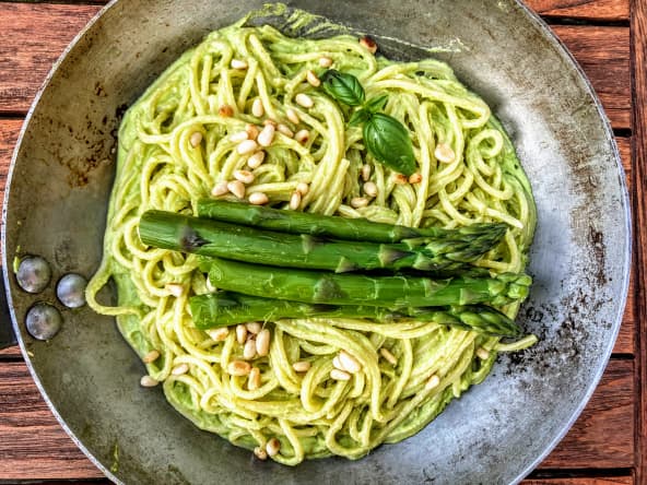 Pesto original à base d'asperges vertes