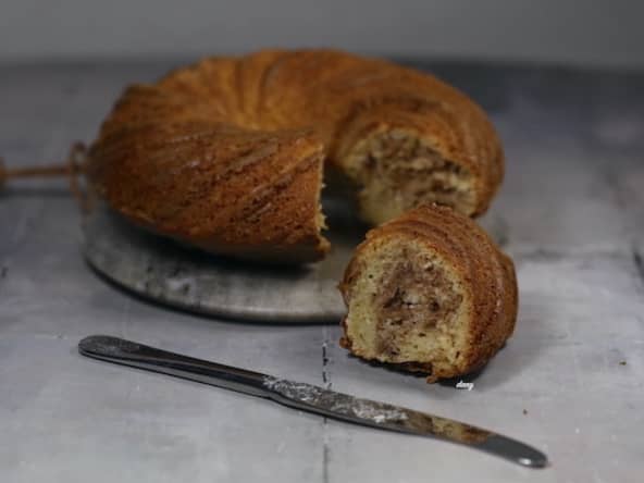 Gâteau marbré chocolat café