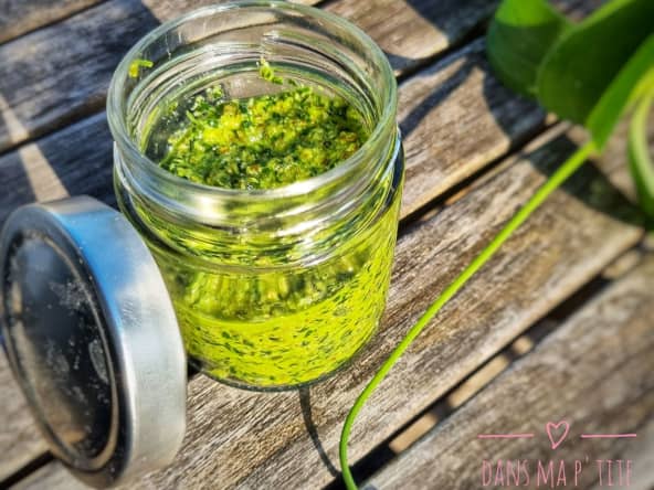 Pesto ail des ours sans produit laitier