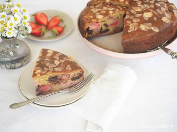 Gâteau banane fraise