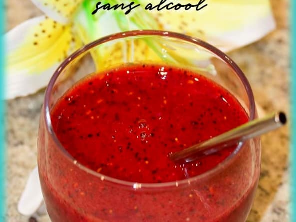 Cocktail aux fruits rouges, sans alcool