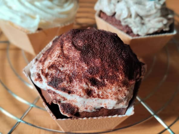 Cupcake gourmand chocolat et M&M's sans gluten