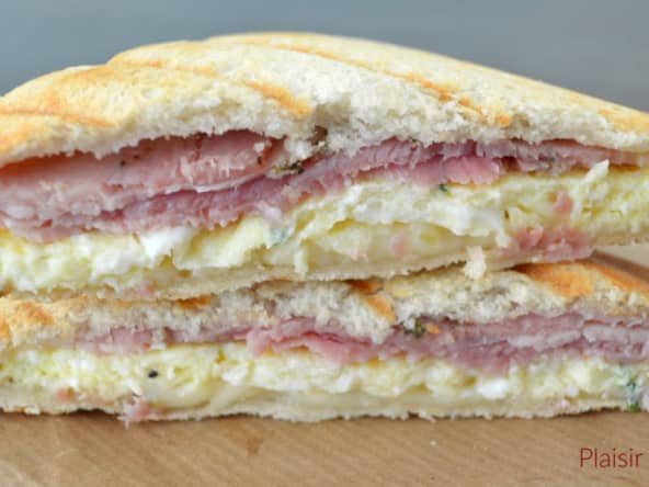 Croque omelette jambon