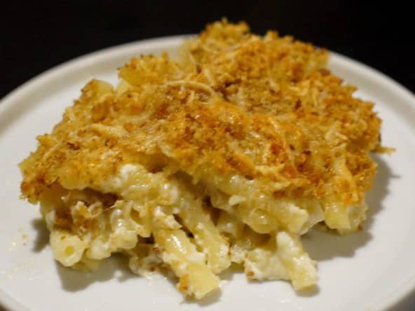 Gratin de pâtes à la fourme d'Ambert