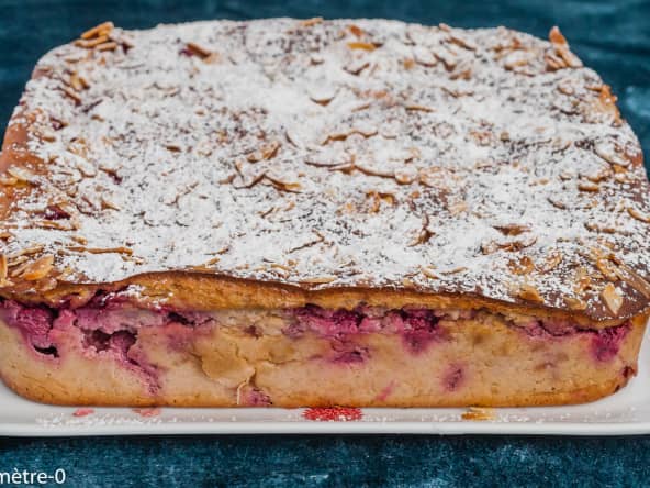 Gâteau estival aux framboises
