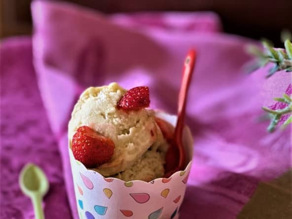 Sorbet à la rhubarbe du jardin