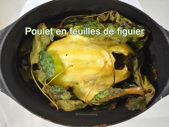 Poulet en feuilles de figuier