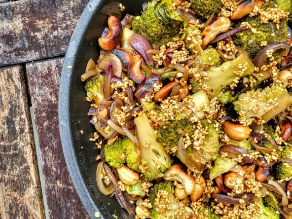 Sauté de brocoli et de noix de cajou