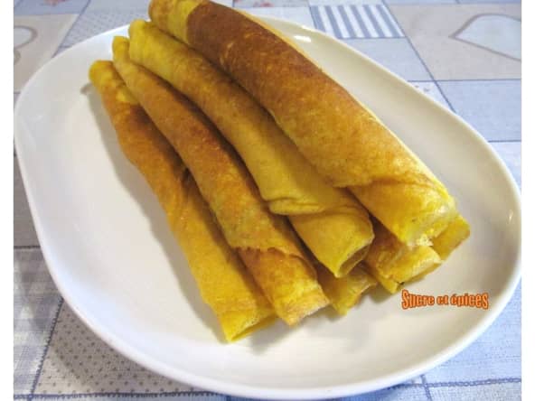 Crêpes au lait fermenté et courgettes