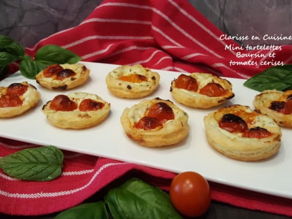 Mini tartelettes Boursin et tomates cerises