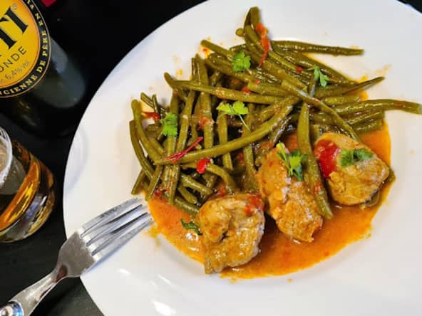 Filet mignon de porc à la bière et aux haricots verts au Companion