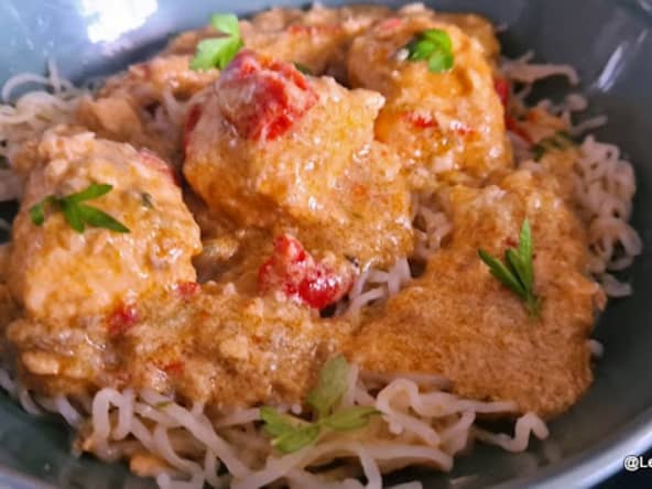 Saumon au curry rouge façon thaï