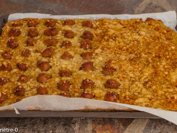 Pizza de citrouille aux saucisses épicées