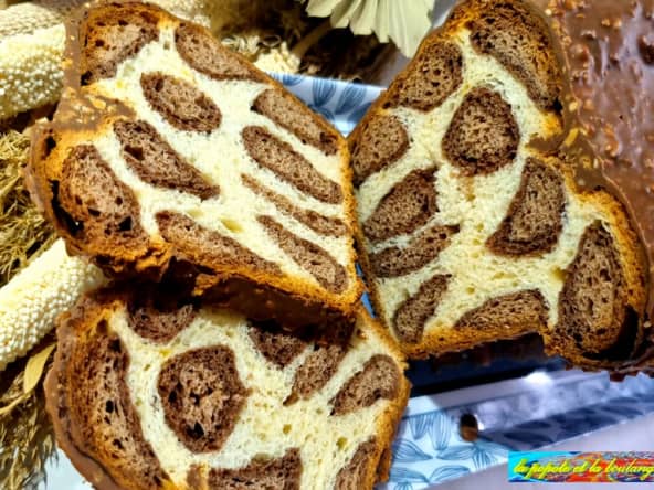 Brioche léopard, glaçage rocher