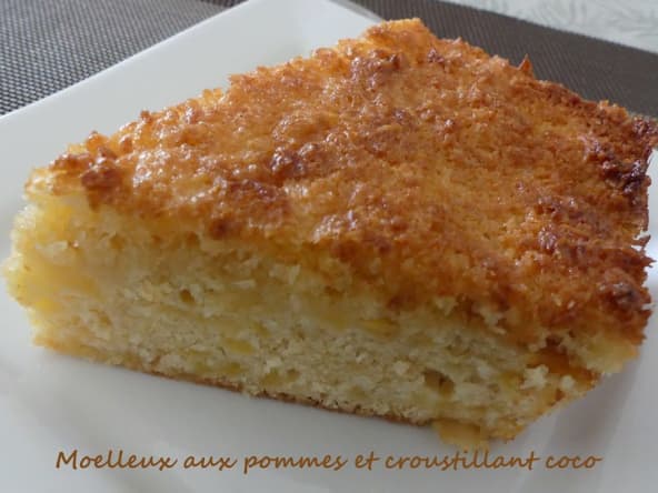 Moelleux aux pommes et croustillant noix de coco