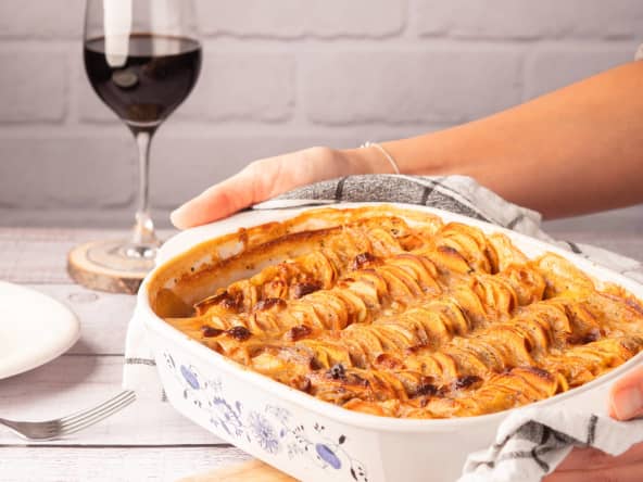 Gratin facile de patates douces et lait de coco