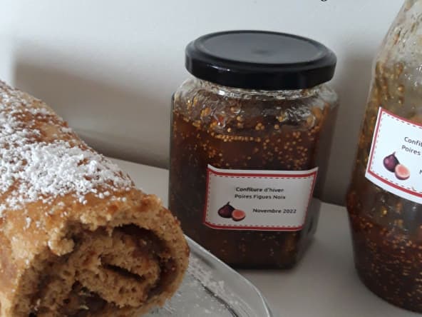 Confiture figues poires noix
