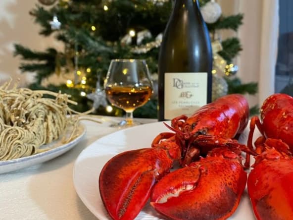 Homard rôti au beurre et sa bisque
