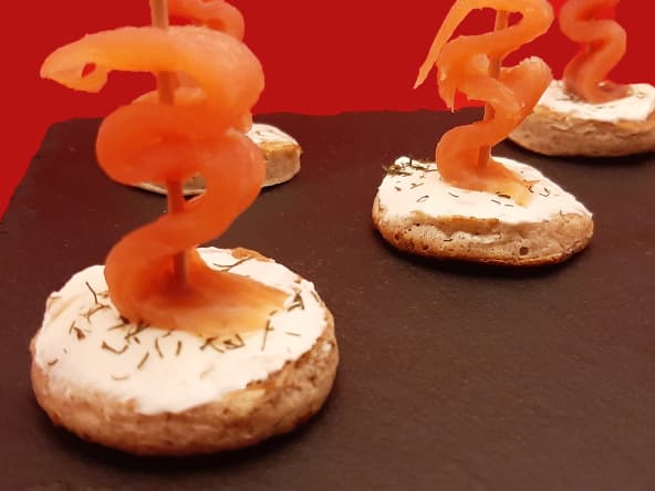 Blinis saumon fumé au fromage frais