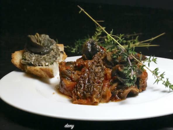 Escargots à la milanaise aux morilles et tartine d'escargots