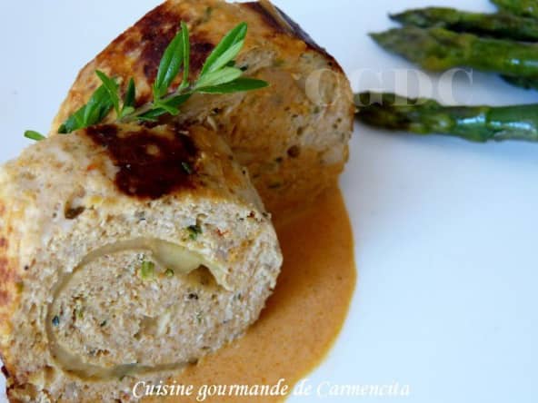 Ballotine de volaille et sa sauce au chorizo