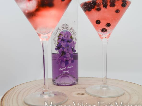 Cocktail Violet aux fines bulles