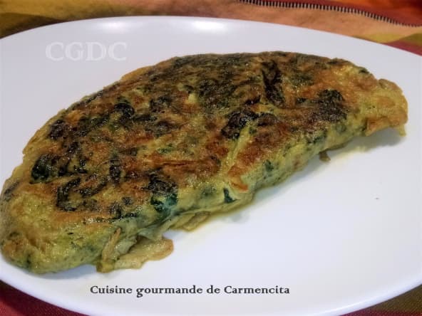 Omelette aux épinards et parmesan