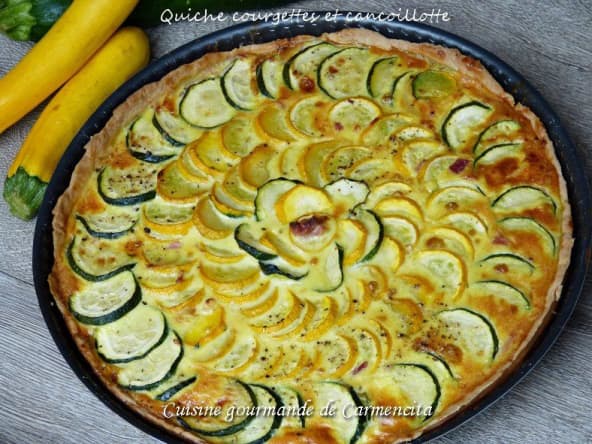 Quiche courgettes à la cancoillotte