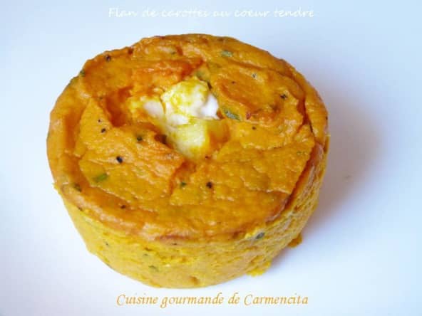 Flan de carottes au coeur tendre