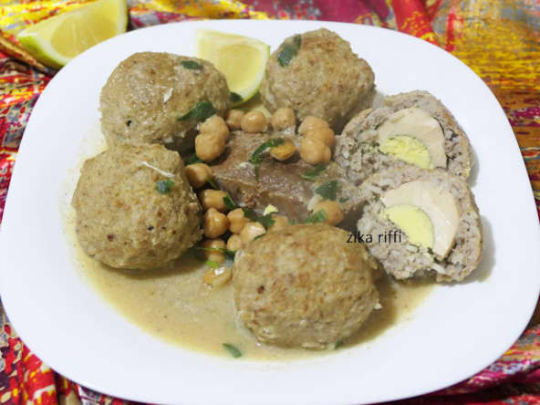 Tajine el kefta mbatna farcie d'œufs durs