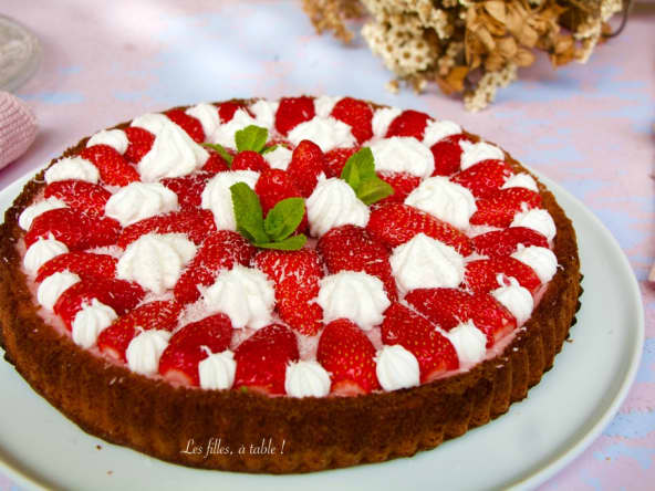 Tarte renversée aux fraises