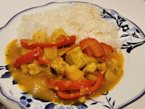 Cari de poulet à la mangue