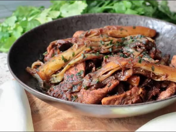 Wok d'échine de porc à la sauce soja et endives de Laurent Mariotte