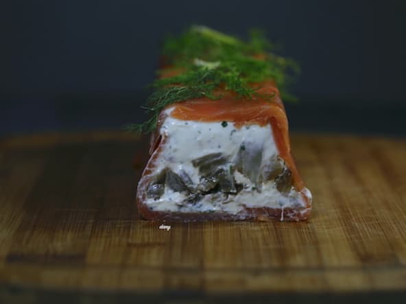 Terrine de truite fumée au fenouil et fromage frais à la ciboulette