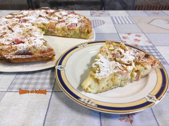 Tarte facile rhubarbe et amandes